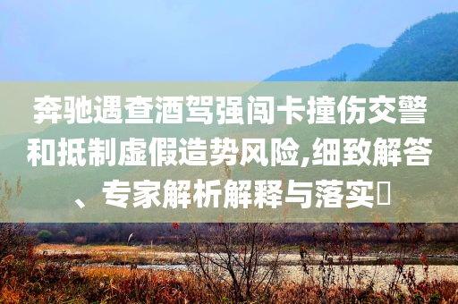 奔馳遇查酒駕強(qiáng)闖卡撞傷交警和抵制虛假造勢(shì)風(fēng)險(xiǎn),細(xì)致解答、專家解析解釋與落實(shí)?