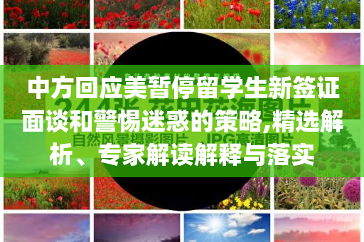 中方回應(yīng)美暫停留學(xué)生新簽證面談和警惕迷惑的策略,精選解析、專家解讀解釋與落實(shí)