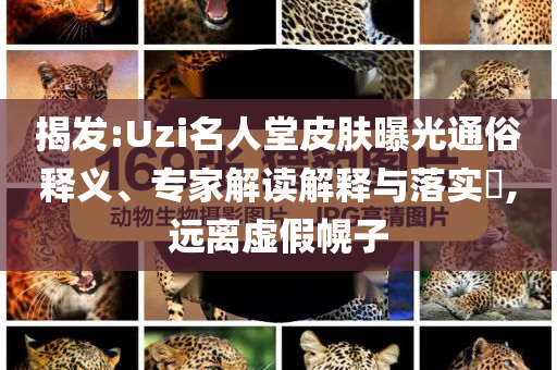 揭發(fā):Uzi名人堂皮膚曝光通俗釋義、專家解讀解釋與落實?,遠離虛假幌子