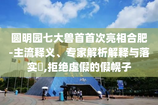 圓明園七大獸首首次亮相合肥-主流釋義、專家解析解釋與落實(shí)?,拒絕虛假的假幌子