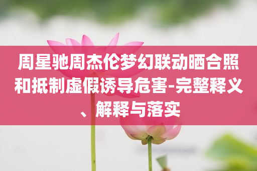 周星馳周杰倫夢(mèng)幻聯(lián)動(dòng)曬合照和抵制虛假誘導(dǎo)危害-完整釋義、解釋與落實(shí)