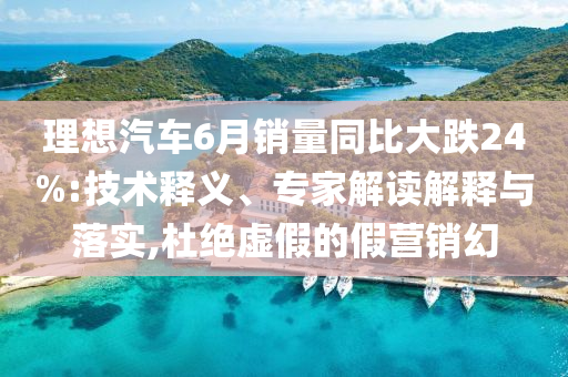 理想汽車6月銷量同比大跌24%:技術(shù)釋義、專家解讀解釋與落實(shí),杜絕虛假的假營(yíng)銷幻