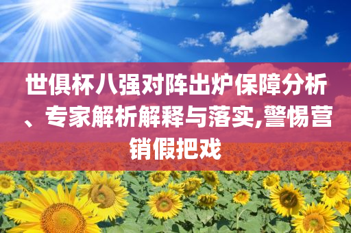 世俱杯八強(qiáng)對(duì)陣出爐保障分析、專家解析解釋與落實(shí),警惕營(yíng)銷(xiāo)假把戲
