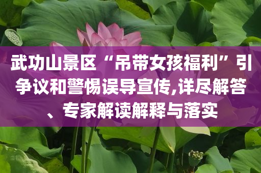 武功山景區(qū)“吊帶女孩福利”引爭議和警惕誤導(dǎo)宣傳,詳盡解答、專家解讀解釋與落實(shí)