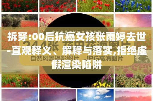 拆穿:00后抗癌女孩張雨婷去世-直觀釋義、解釋與落實(shí),拒絕虛假渲染陷阱