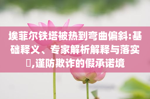 埃菲爾鐵塔被熱到彎曲偏斜:基礎(chǔ)釋義、專家解析解釋與落實(shí)?,謹(jǐn)防欺詐的假承諾境