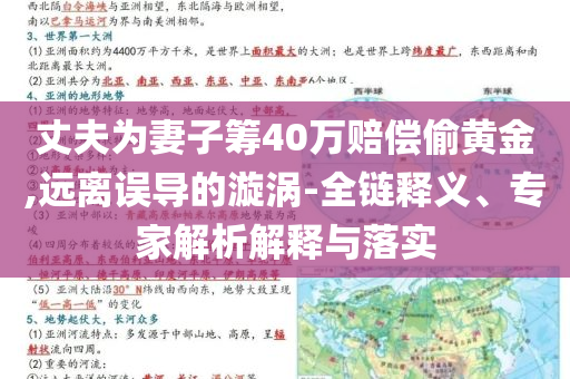 丈夫?yàn)槠拮踊I40萬賠償偷黃金,遠(yuǎn)離誤導(dǎo)的漩渦-全鏈釋義、專家解析解釋與落實(shí)