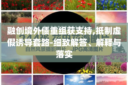 融創(chuàng)境外債重組獲支持,抵制虛假誘導套路-細致解答、解釋與落實