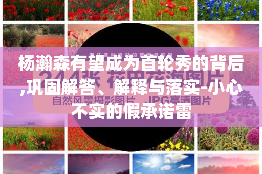 楊瀚森有望成為首輪秀的背后,鞏固解答、解釋與落實-小心不實的假承諾雷