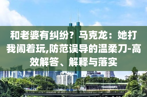和老婆有糾紛？馬克龍：她打我鬧著玩,防范誤導(dǎo)的溫柔刀-高效解答、解釋與落實(shí)