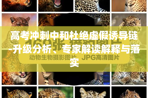 高考沖刺中和杜絕虛假誘導(dǎo)鏈-升級(jí)分析、專家解讀解釋與落實(shí)