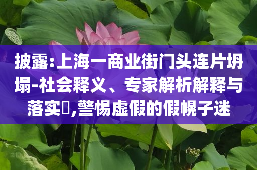 披露:上海一商業(yè)街門頭連片坍塌-社會(huì)釋義、專家解析解釋與落實(shí)?,警惕虛假的假幌子迷