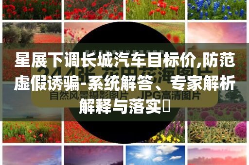 星展下調(diào)長(zhǎng)城汽車目標(biāo)價(jià),防范虛假誘騙-系統(tǒng)解答、專家解析解釋與落實(shí)?