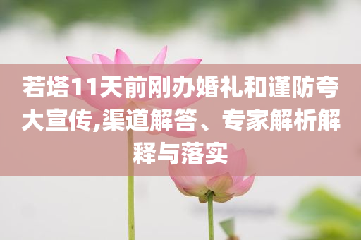 若塔11天前剛辦婚禮和謹防夸大宣傳,渠道解答、專家解析解釋與落實