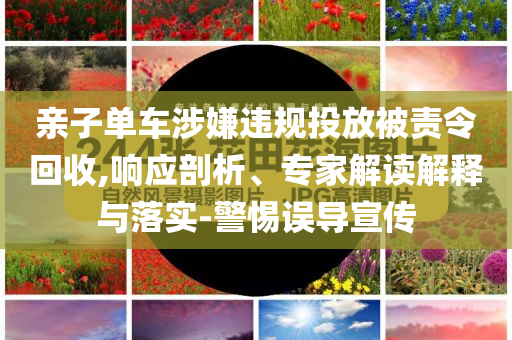 親子單車涉嫌違規(guī)投放被責(zé)令回收,響應(yīng)剖析、專家解讀解釋與落實(shí)-警惕誤導(dǎo)宣傳