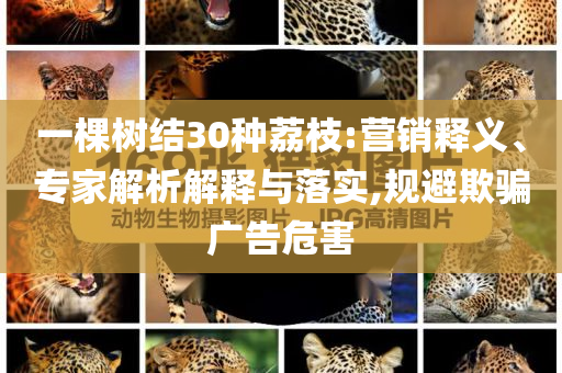 一棵樹結(jié)30種荔枝:營銷釋義、專家解析解釋與落實(shí),規(guī)避欺騙廣告危害