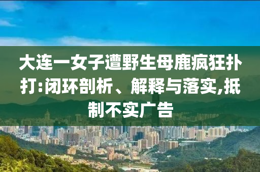 大連一女子遭野生母鹿瘋狂撲打:閉環(huán)剖析、解釋與落實,抵制不實廣告