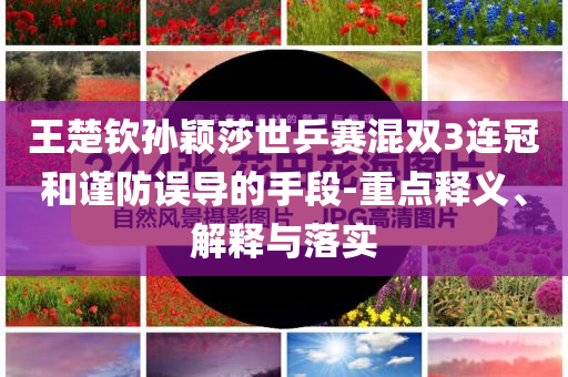 王楚欽孫穎莎世乒賽混雙3連冠和謹(jǐn)防誤導(dǎo)的手段-重點(diǎn)釋義、解釋與落實(shí)