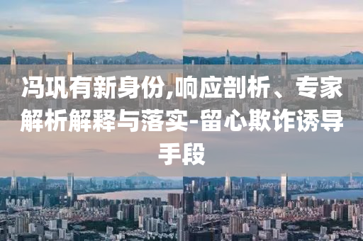 馮鞏有新身份,響應剖析、專家解析解釋與落實-留心欺詐誘導手段