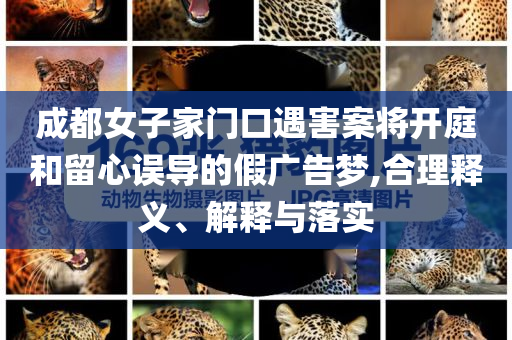 成都女子家門口遇害案將開(kāi)庭和留心誤導(dǎo)的假?gòu)V告夢(mèng),合理釋義、解釋與落實(shí)