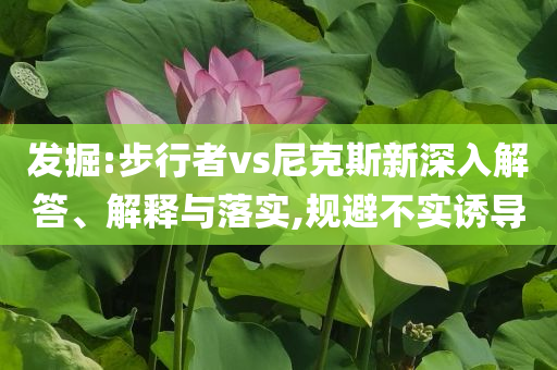 發(fā)掘:步行者vs尼克斯新深入解答、解釋與落實(shí),規(guī)避不實(shí)誘導(dǎo)