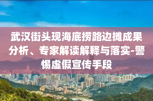 武漢街頭現(xiàn)海底撈路邊攤成果分析、專家解讀解釋與落實(shí)-警惕虛假宣傳手段