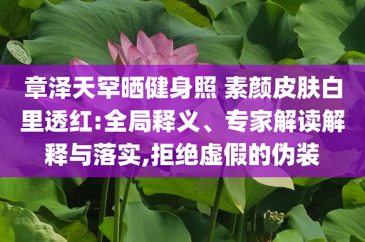 章澤天罕曬健身照 素顏皮膚白里透紅:全局釋義、專家解讀解釋與落實(shí),拒絕虛假的偽裝