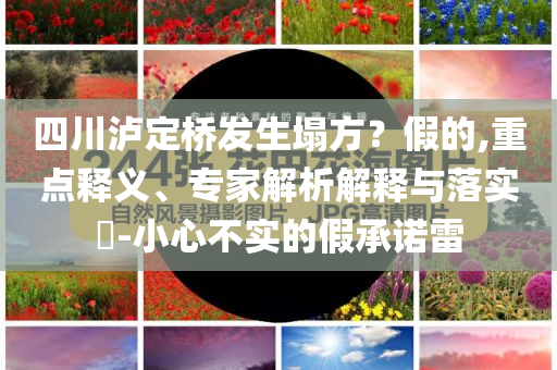 四川瀘定橋發(fā)生塌方？假的,重點釋義、專家解析解釋與落實?-小心不實的假承諾雷