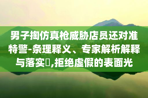 男子掏仿真槍威脅店員還對(duì)準(zhǔn)特警-條理釋義、專家解析解釋與落實(shí)?,拒絕虛假的表面光