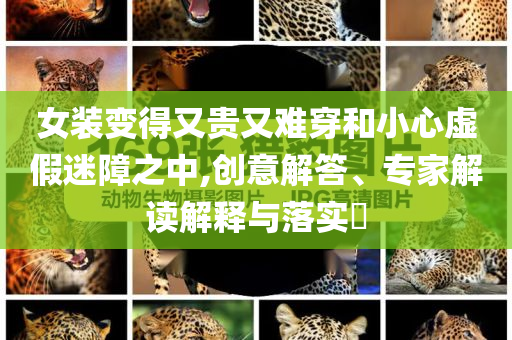 女裝變得又貴又難穿和小心虛假迷障之中,創(chuàng)意解答、專(zhuān)家解讀解釋與落實(shí)?