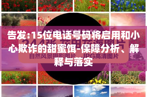 告發(fā):15位電話號碼將啟用和小心欺詐的甜蜜餌-保障分析、解釋與落實