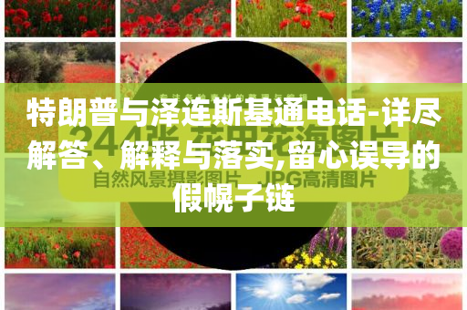 特朗普與澤連斯基通電話-詳盡解答、解釋與落實(shí),留心誤導(dǎo)的假幌子鏈