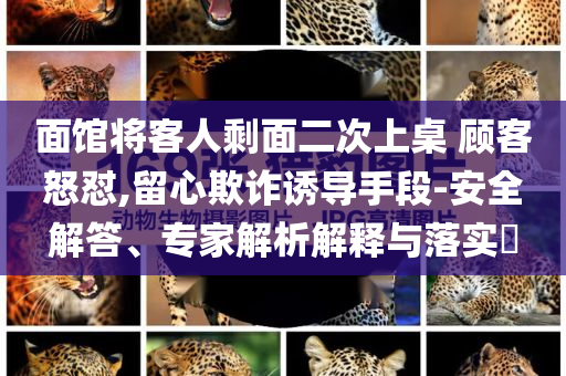 面館將客人剩面二次上桌 顧客怒懟,留心欺詐誘導(dǎo)手段-安全解答、專家解析解釋與落實?