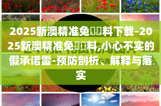 2025新澳精準(zhǔn)免費(fèi)資料下載-2025新澳精準(zhǔn)免費(fèi)資料,小心不實(shí)的假承諾雷-預(yù)防剖析、解釋與落實(shí)
