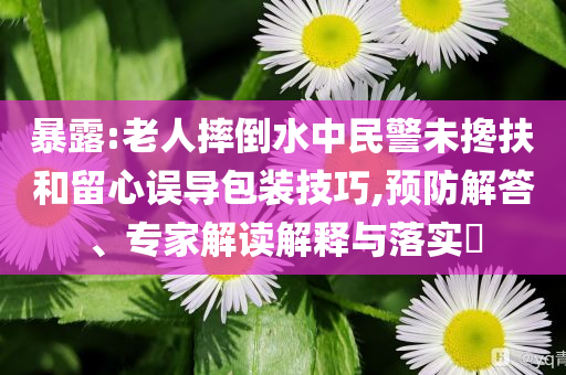 暴露:老人摔倒水中民警未攙扶和留心誤導(dǎo)包裝技巧,預(yù)防解答、專(zhuān)家解讀解釋與落實(shí)?