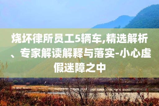 燒壞律所員工5輛車,精選解析、專家解讀解釋與落實-小心虛假迷障之中