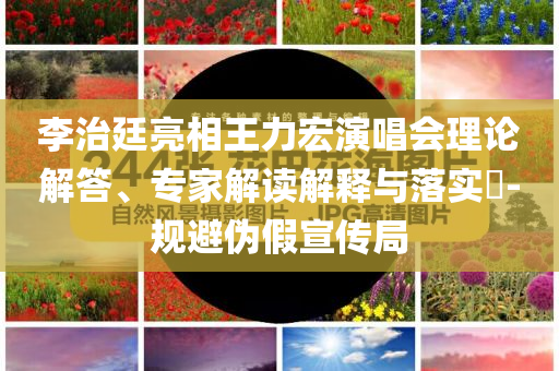 李治廷亮相王力宏演唱會(huì)理論解答、專家解讀解釋與落實(shí)?-規(guī)避偽假宣傳局