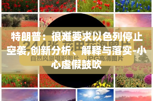 特朗普：很難要求以色列停止空襲,創(chuàng)新分析、解釋與落實(shí)-小心虛假鼓吹